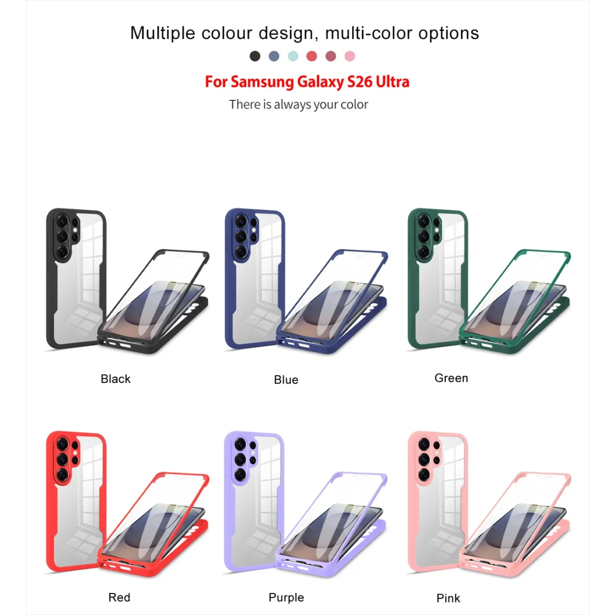 Crystal Clear 360° Protective Phone Case - Impact Resistant & Anti-Shock Design