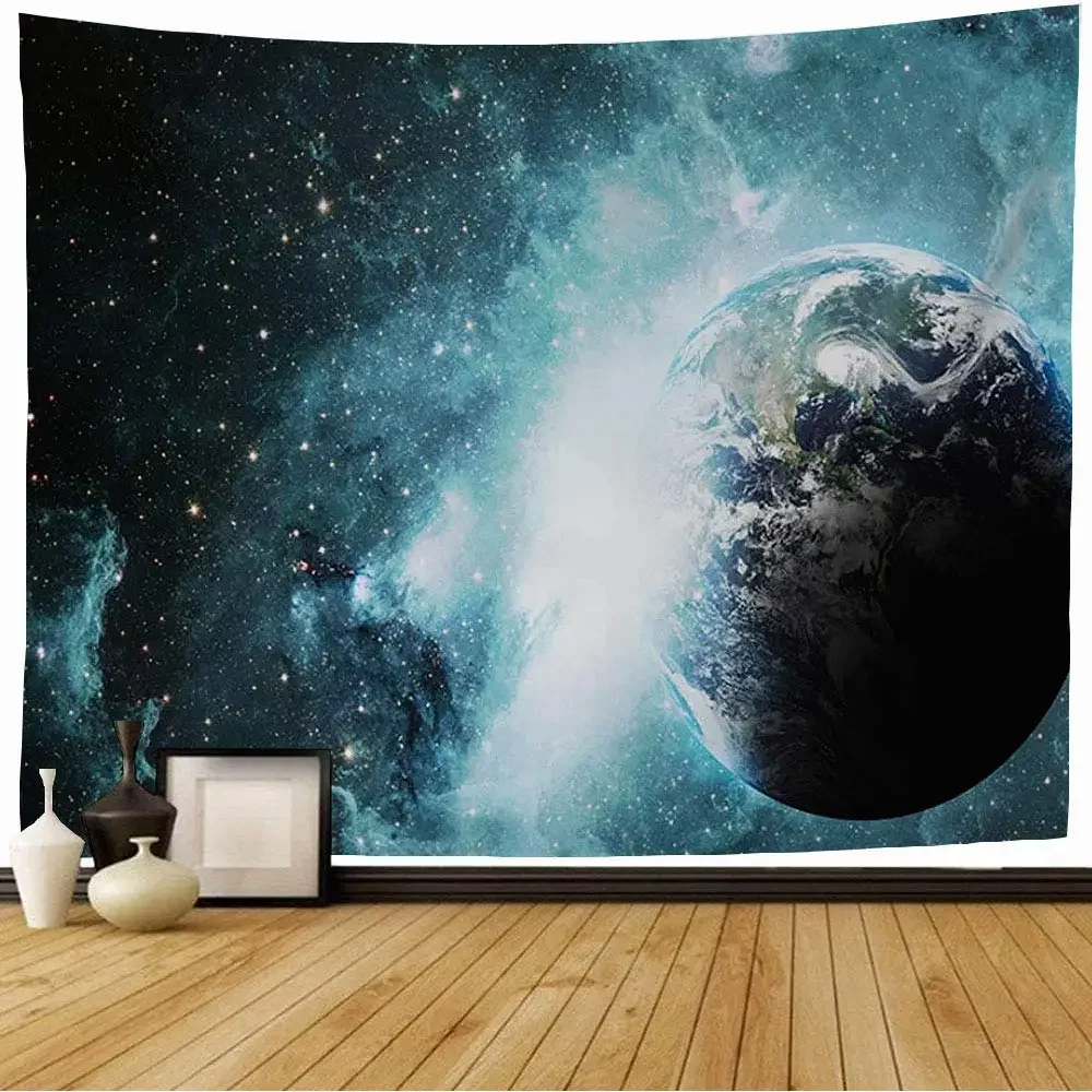 Outer Space Planet Tapestry Abstract Science Fiction Galaxy Tapestry Wall Hanging Art for Bedroom Living Room Dorm Decor