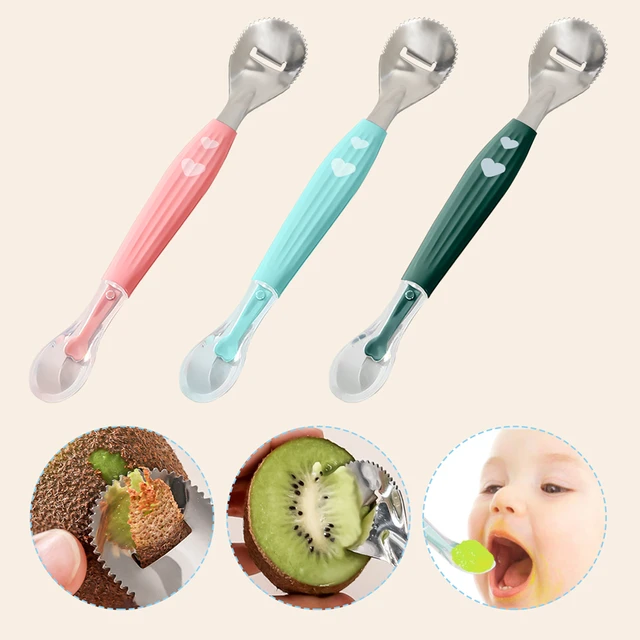 Baby Feeding Spoon Multifunctional Spoon Silicone Fruit Puree