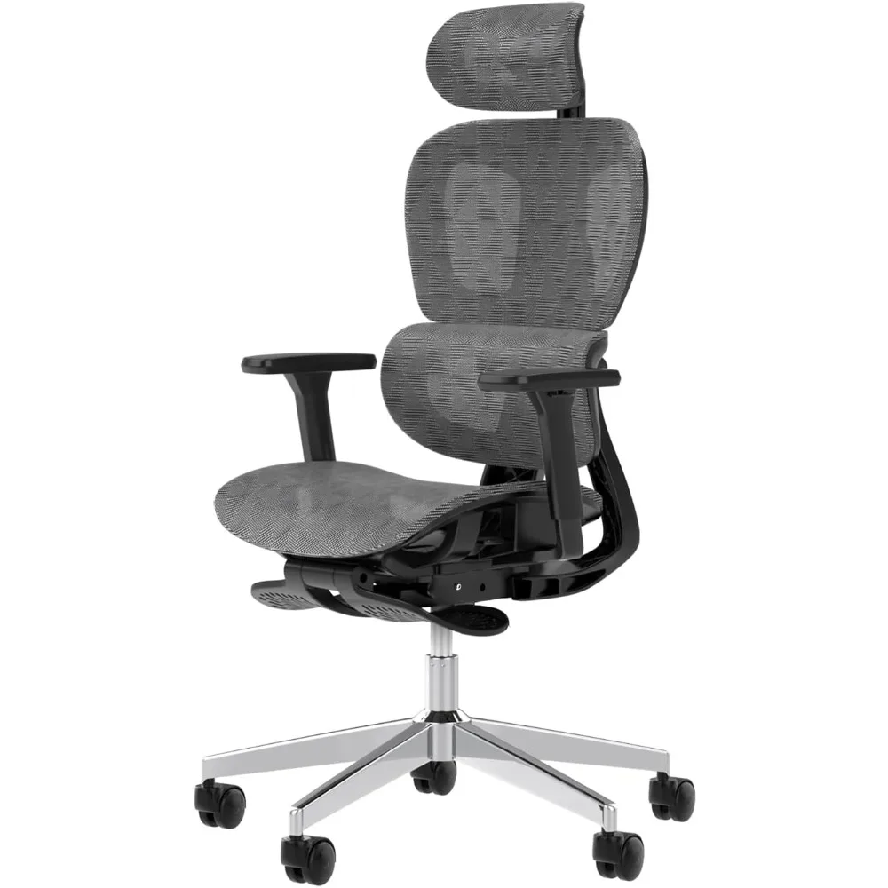 

Эргономичное офисное кресло с высокой спинкой, сетчатый Офисный Компьютерный стул для дома и офиса с регулируемым поясничным креплением, бесплатная доставка