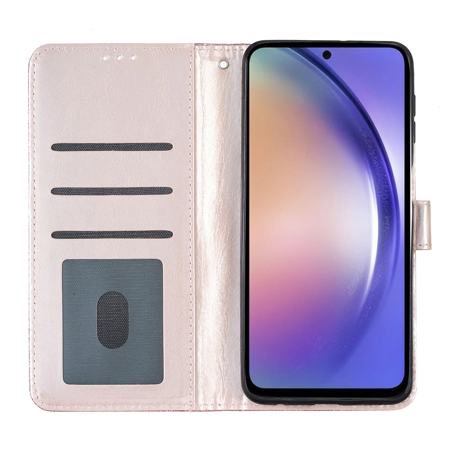 Glitter Leather Flip Phone Case - Premium Edge 60 50 Pro