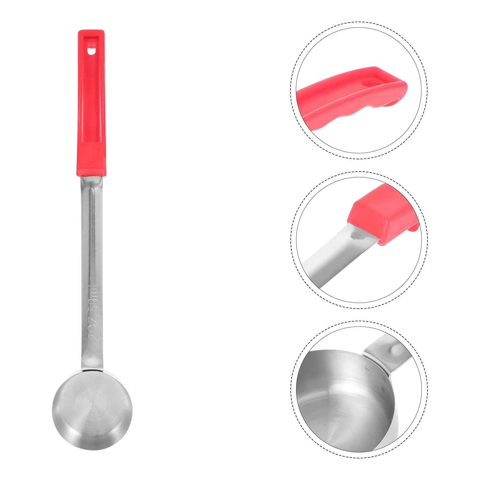 2oz Sauce Spoon for Pizza Spreading Stainless Steel Portion Control Ladle Flat Bottom No Leakage Easy Use Kitchen Tool