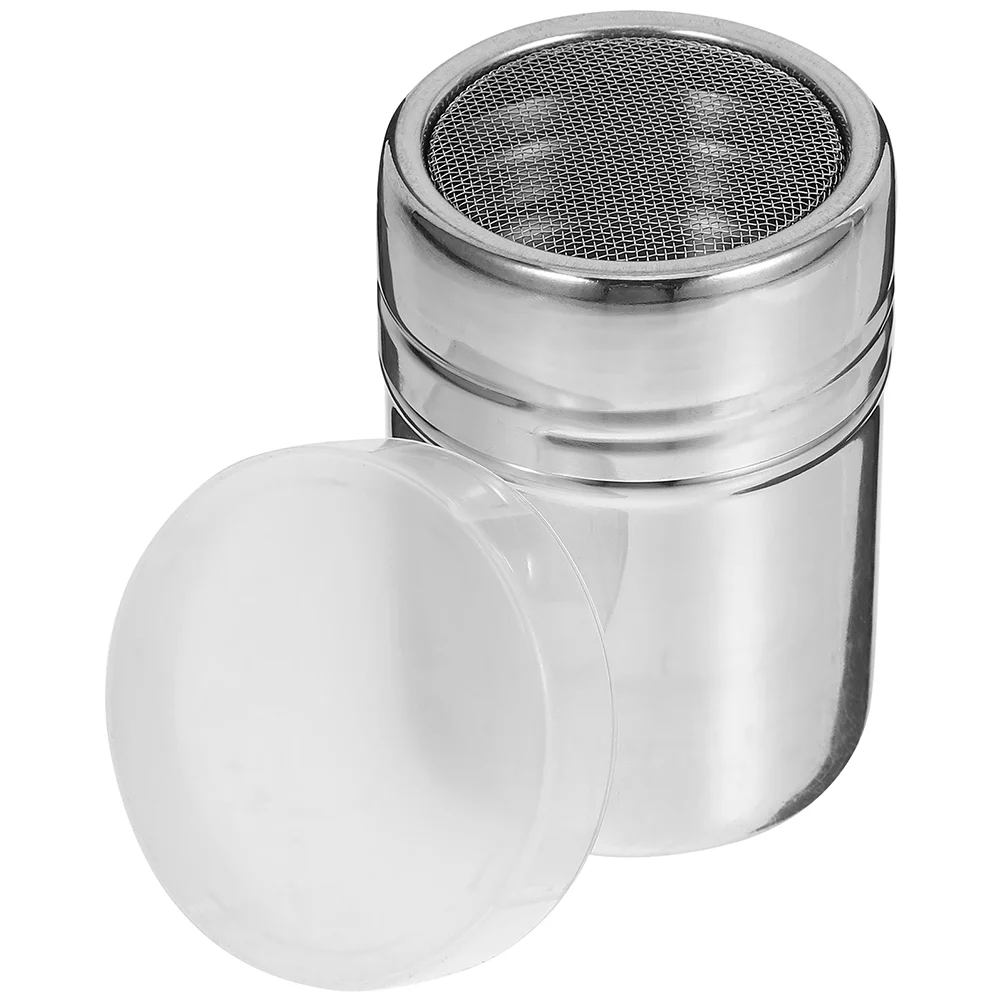 Stainless Steel Powder Shaker Fine Mesh Sifter Dispenser With Lid For Coffee Pepper Flour Chocolate Sugar Salt Spices spice shaker spice shaker set
