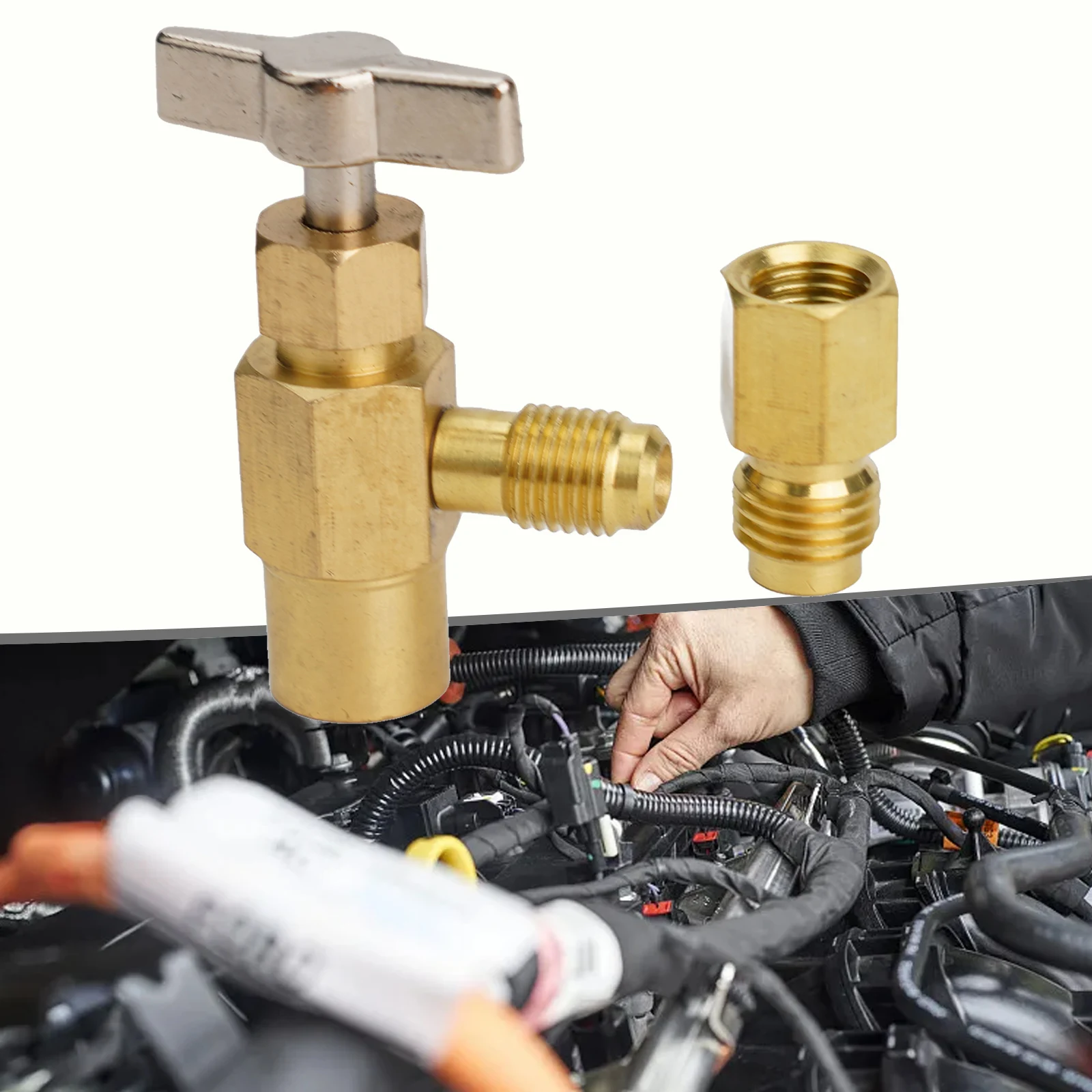 ADAPTERS Self-Sealing R1234yf 2-1/2 In 3 Pieces Car Accessories Dustproof Kit R1234yf CAN TAP Tool Waterproof Practical