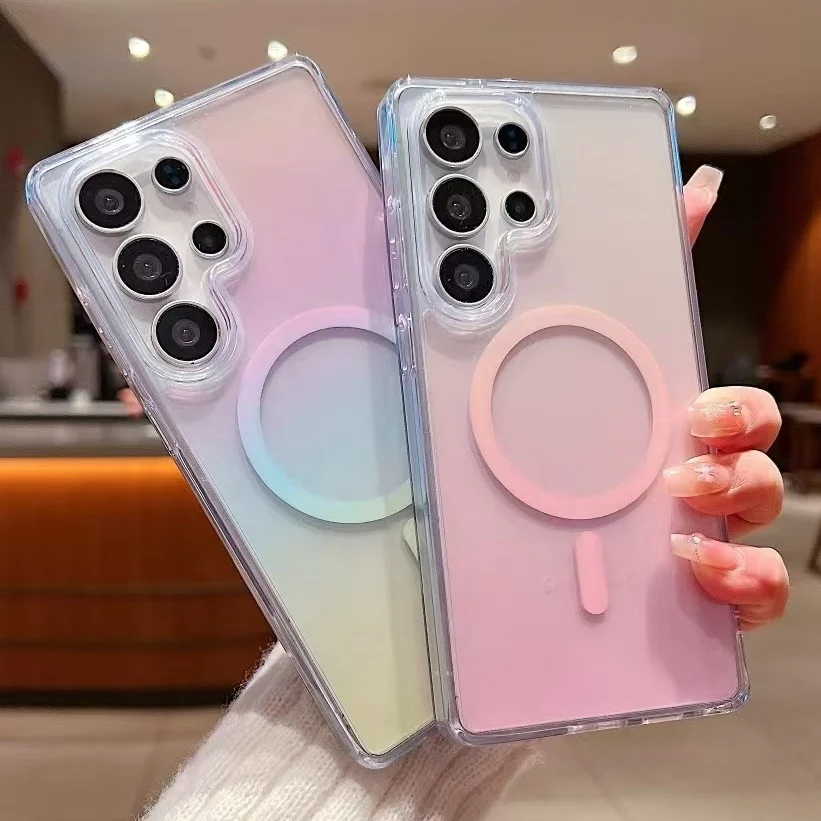 Gradient Transparent Magnetic Luxury Case - Hard Protective Cover