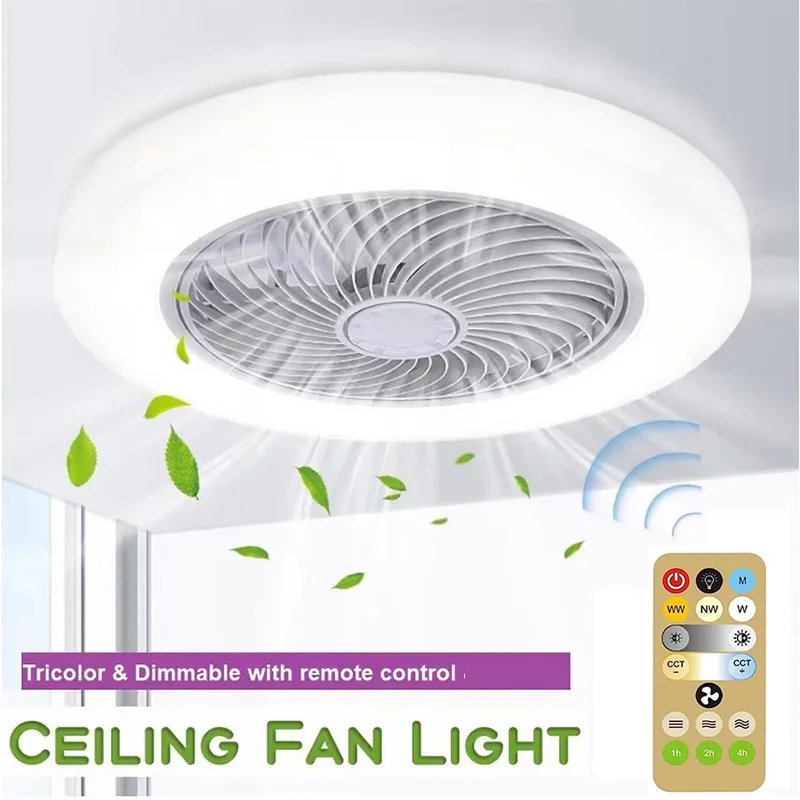 3in1PlafondventilatorMetVerlichtingslampE27ConverterBasisMetAfstandsbedieningVoor