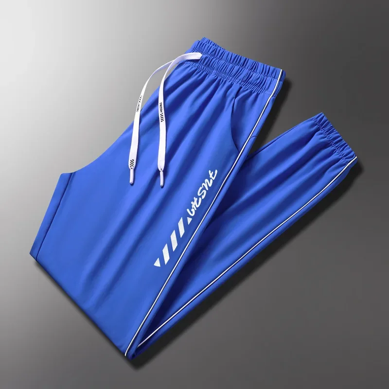 Quick Dry Ice Silk Sports Pants Men Women Outdoor Fashion Casual Nine Points Quick Freeze Lightweight Breathable Skateboarding T