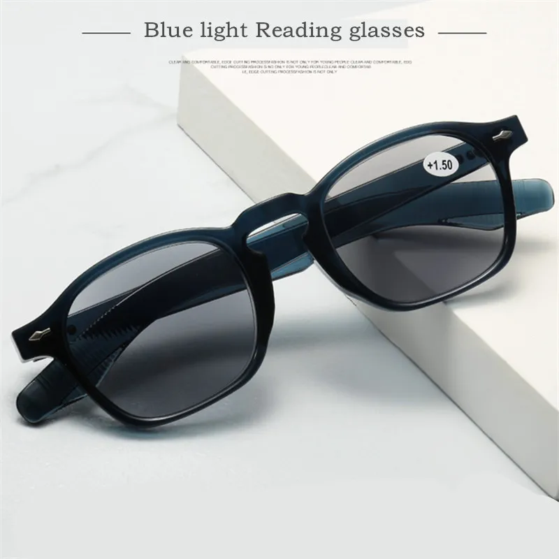 Retro Round Anti Blue Light Reading Glasses Women Men Brand Designer Female Eyeglasses Computer Transparent Eyewear +1.5 2.0 2.5 2