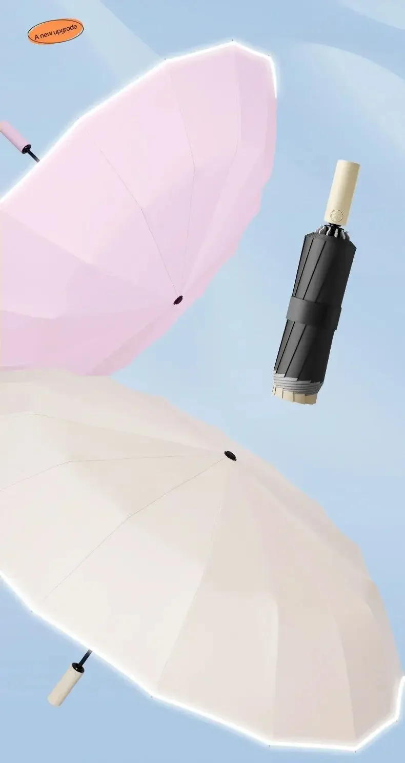 Description Picture 3 of itemReverse Folding 20 Ribs Automatic Reflective Black Sunshade Umbrella Windproof Rain Umbrella Outdoor Accessories 2024 New