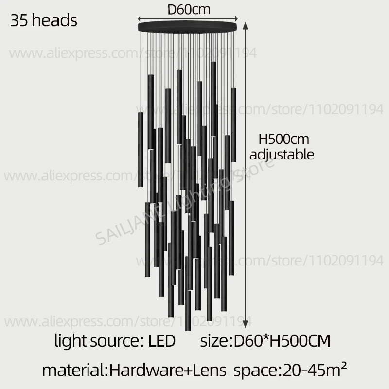 35 heads