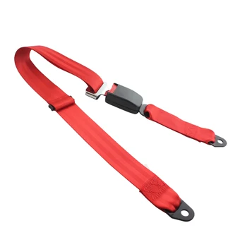 Cintura di sicurezza universale a 2 punti Cintura di sicurezza per auto Nero Rosso Blu Beige Grigio Cintura di sicurezza di alta qualità Cintura di sicurezza lunga