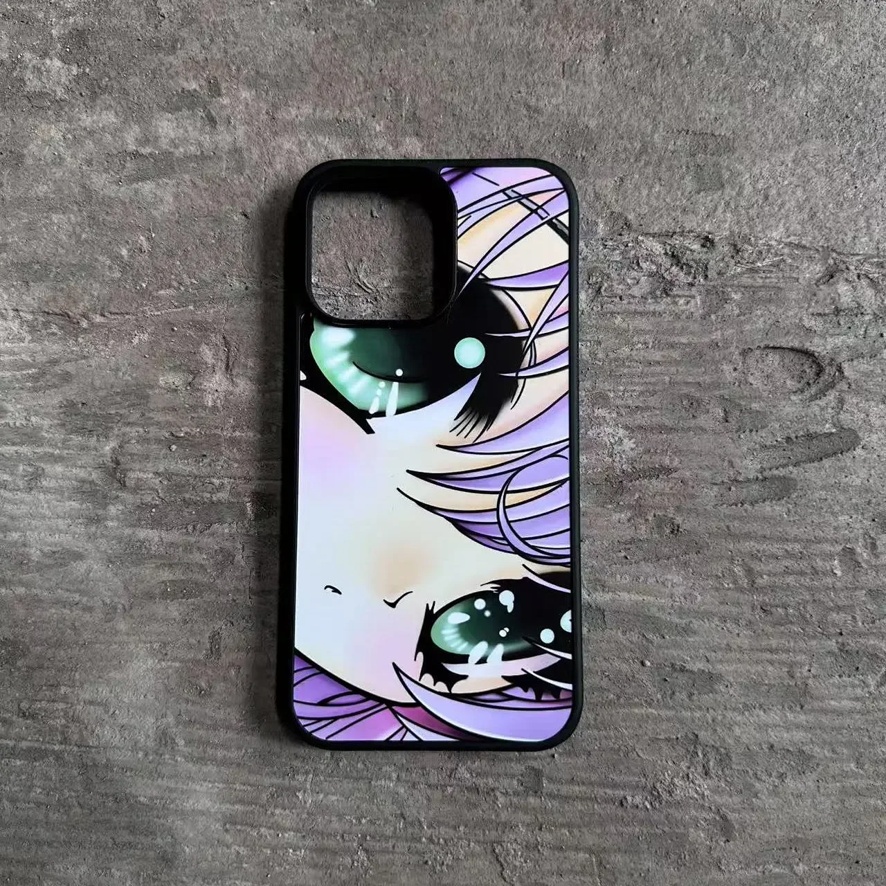 Leopard Print Kawaii Anime Girl Cross Art Phone Case - Y2K Simple Cover
