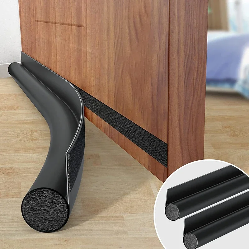 Description Picture 2 of itemDoor Bottoom Draft Stopper Adjustable Door Sweep Under Door Draft Blocker Insulator Weatherstrip House Acoustic Foam Seal Strip