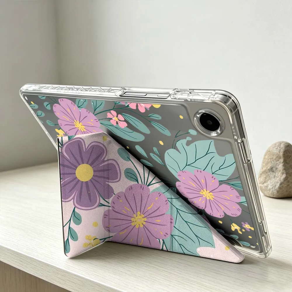 Luxurious Beautiful Flowers Soft Foldable Tablet Case