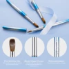 KEMEISI 100% Pure Kolinsky Nail Art Brushes Sturdy Handle Oval Shaped Acrylic Powder Nail Design Tools for Professional Manicure 4