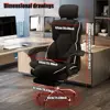 Executive Office Chair with Foot Rest High Back Office Chair Computer Gaming Chairs Big and Tall PU Leather Office Brown Compute 6