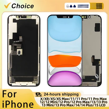 Display LCD Incell per iPhone XS 11 12 13 Mini 14 15 16 Plus 17 Pro Max, Schermo Touch Digitizer di Ricambio per Display X XR