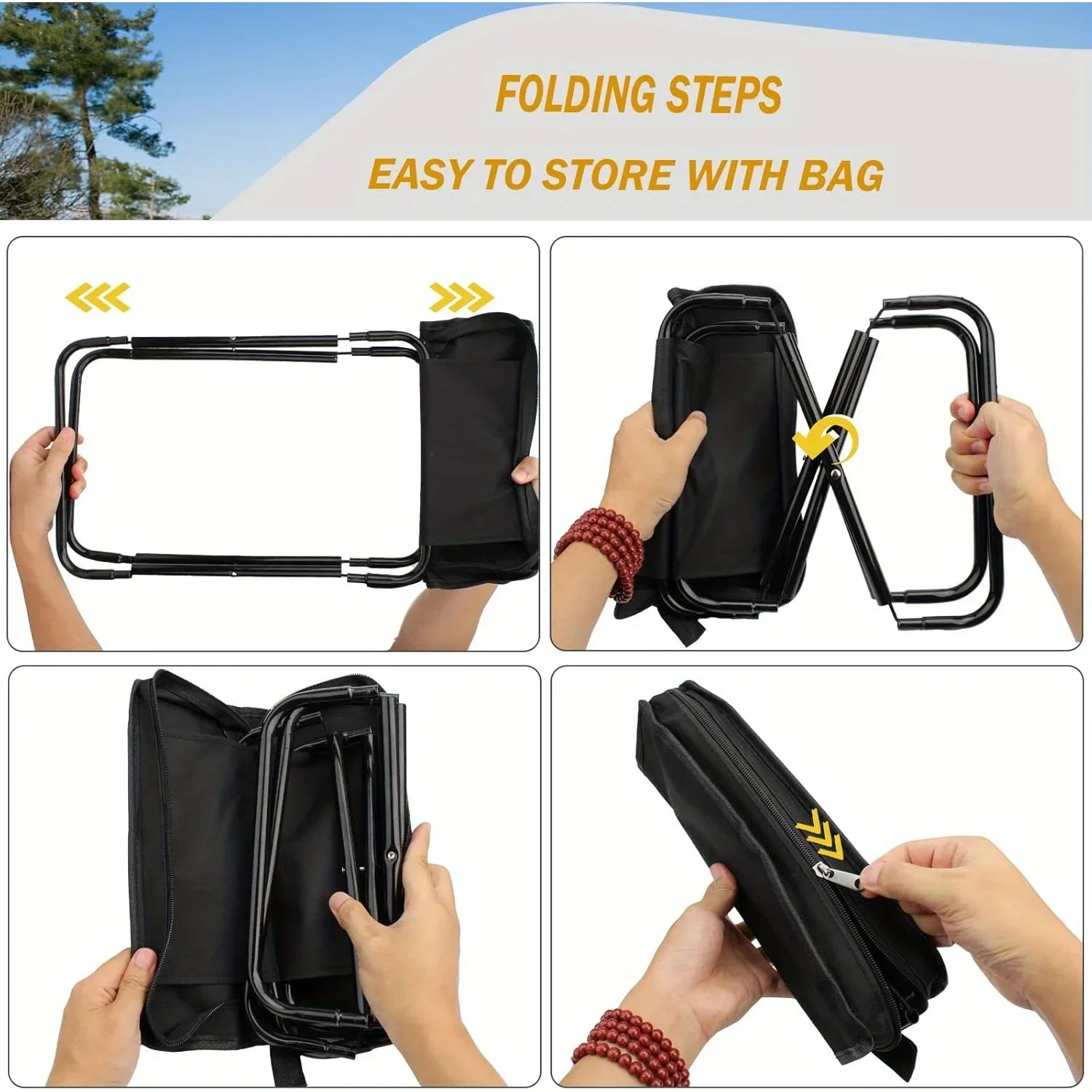 Foldable Backpack Camping Stool 5