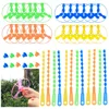 1-10Pcs Flying Helicopter Toy Hand Rotating Circle Bamboo Dragonfly Hand Rub Plastic Propeller for Outdoor Flying Toy Kids Gift 2