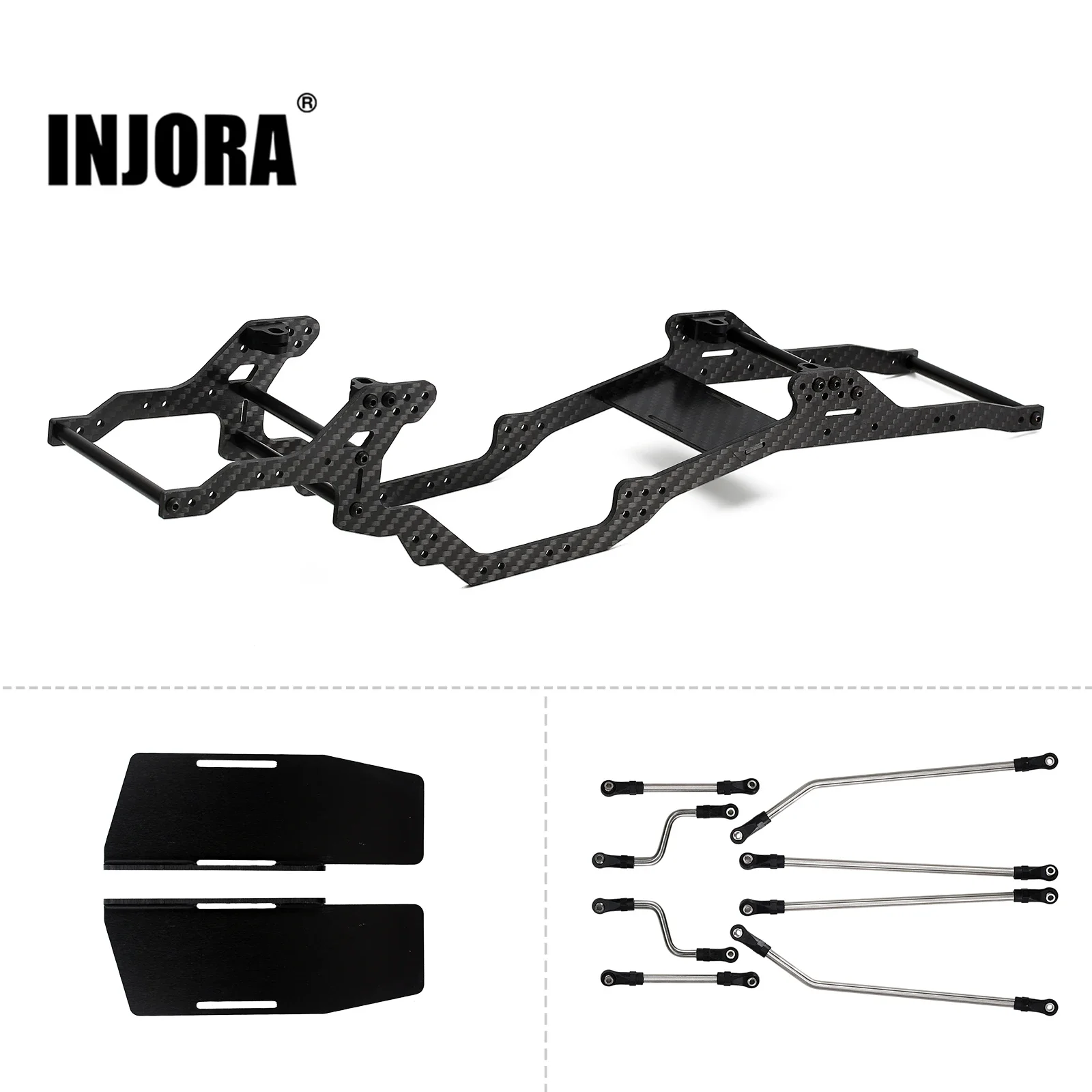 アキシャル injora SCX10系 クローラー カーボン アルミパーツ 1/10 Rock Crawler Axial SCX10 Aluminum & Carbon Frame