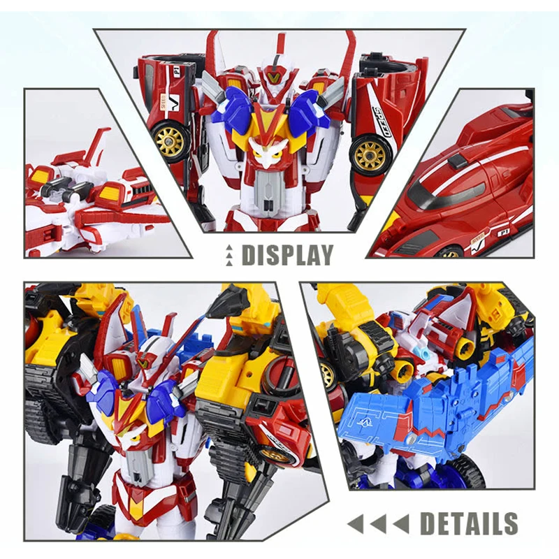 Tobot V Galaxy Detectives Master V Ultimate 6 IN 1 Combiner Robot Toy Car Plane Action Figure ABS 39CM Transformation Model Gift