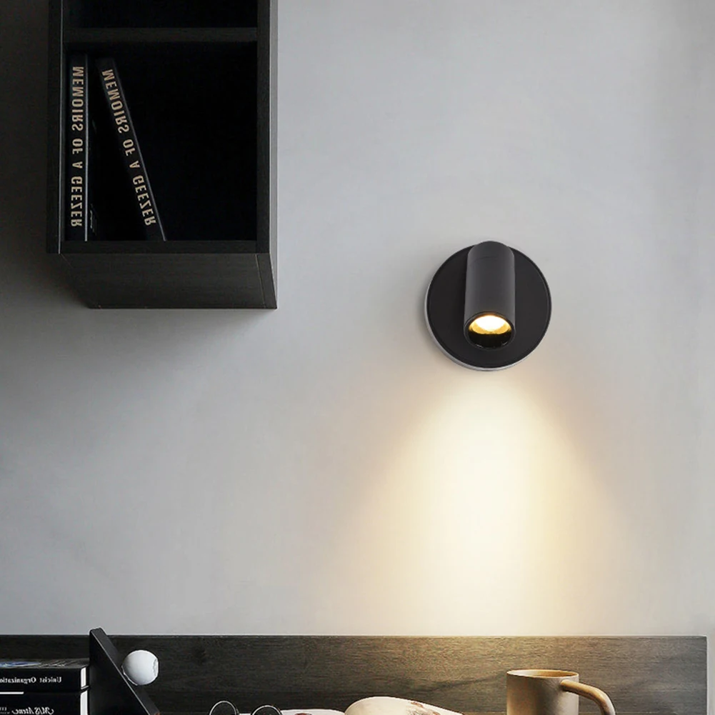 USB 충전식 조절식 벽 조명, 북유럽 모던 LED 벽 조명, COB LED 벽 조명, 침실 거실용 백라이트, 1800mAh