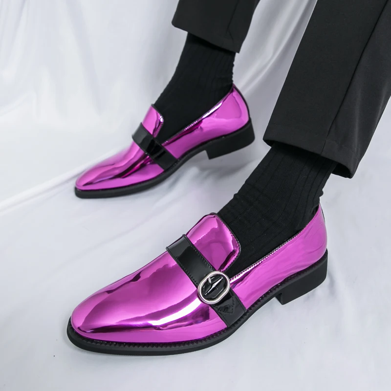 Fashion Trends Mens Loafers Business Leather Shoes Brand Elegant Shoes Slip on Man Casual Work Flat Classic Low-heel