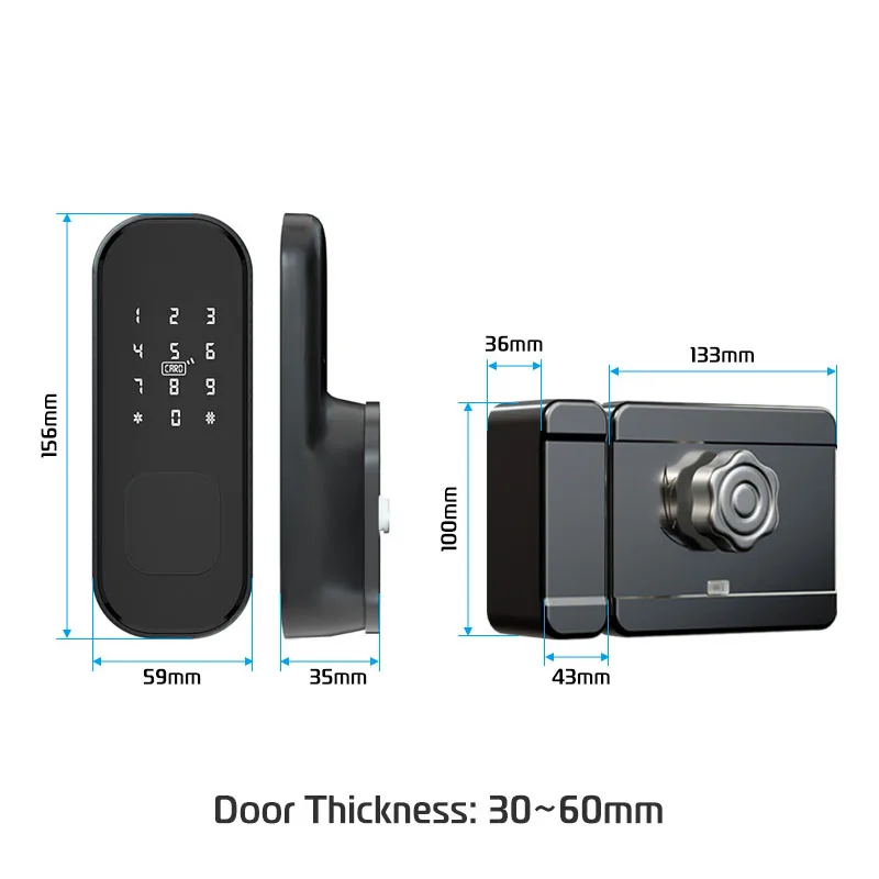 قفل باب ذكي ببصمة الإصبع واي فاي