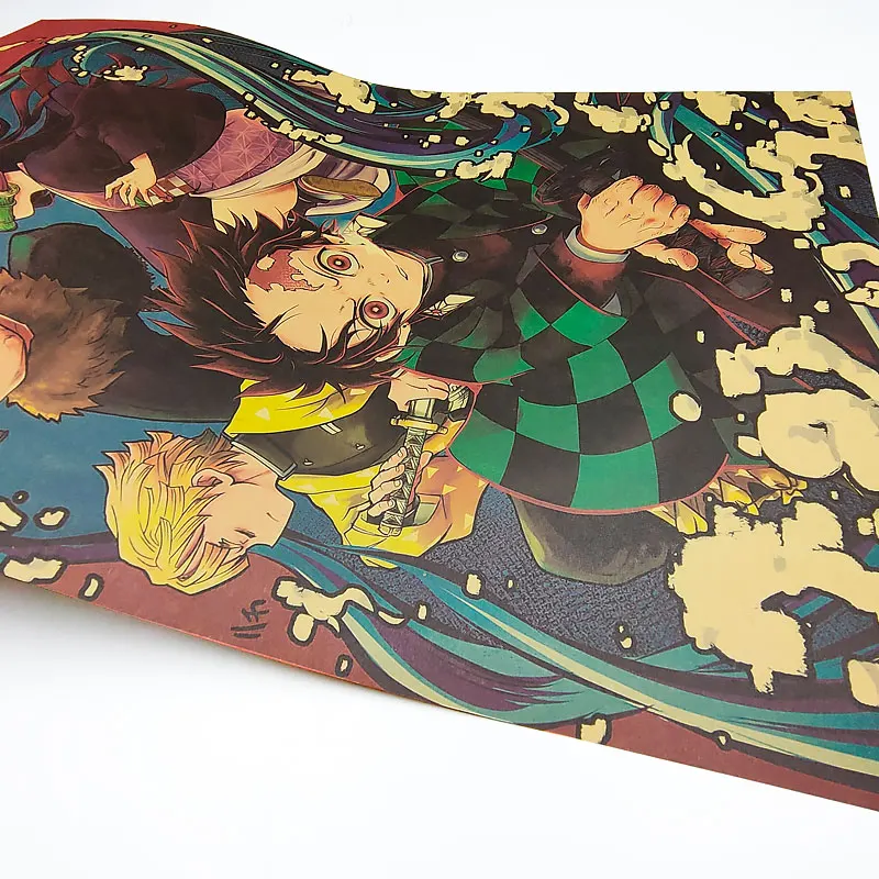 Demônio slayer blade s blade anime personagens kamado tanjirou nezuko  cartazes vintage kraft papel decoração pintura adesivos presentes do  feriado - AliExpress