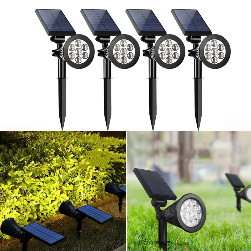 

Solar Spotlight IP65 Outdoor Lights LED Changing Ground Gardening Garden Light Waterproof Landscape Spotlights Garden Decoration