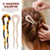 2 Pcs Hairpin Bun Sticks French Pins Dense for Occasions Shaped Acetate Sheet Decoration 3
