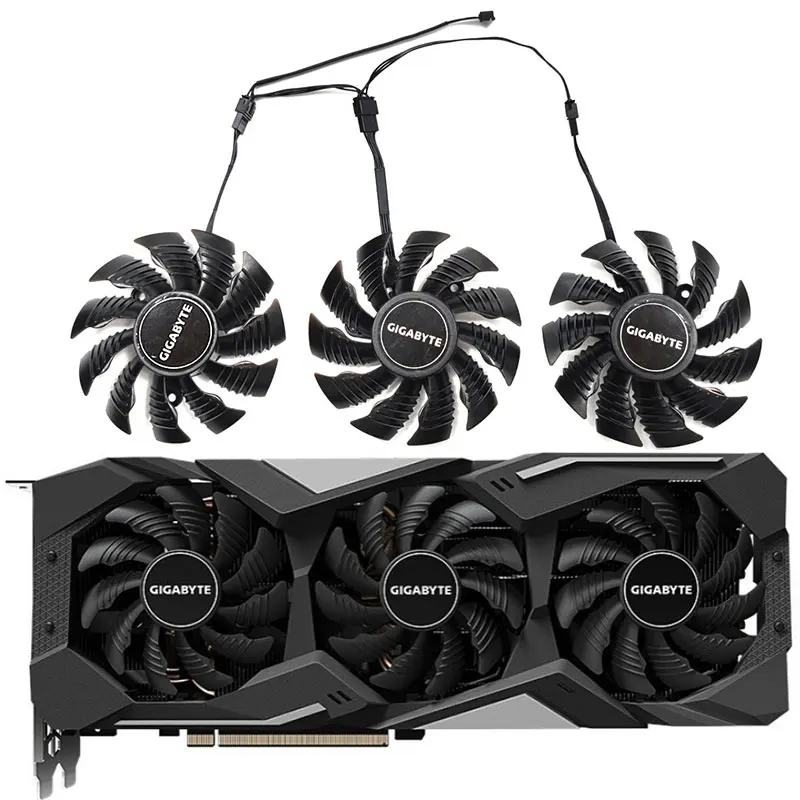 

NEW 1LOT 78MM T128010SU PLD08010S12HH RX 5700 GPU Fan，For GIGABYTE RX 5700 5700XT 5600XT 5500XT GAMING Graphics card cooling fan
