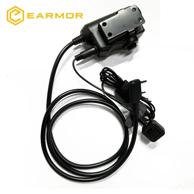 PTT Adapter EARMOR M52 Military Push To Talk Tactical Communications Headset PTT