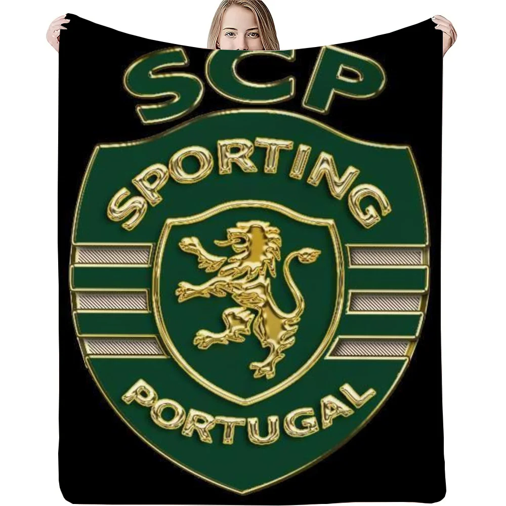 Camping Blanket Bed Portuguese Sporting Football Clubs Logo Home and Decoration Bed Throw Blankets Sofa Cover Blanket for Sofas 4