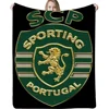 Camping Blanket Bed Portuguese Sporting Football Clubs Logo Home and Decoration Bed Throw Blankets Sofa Cover Blanket for Sofas 4