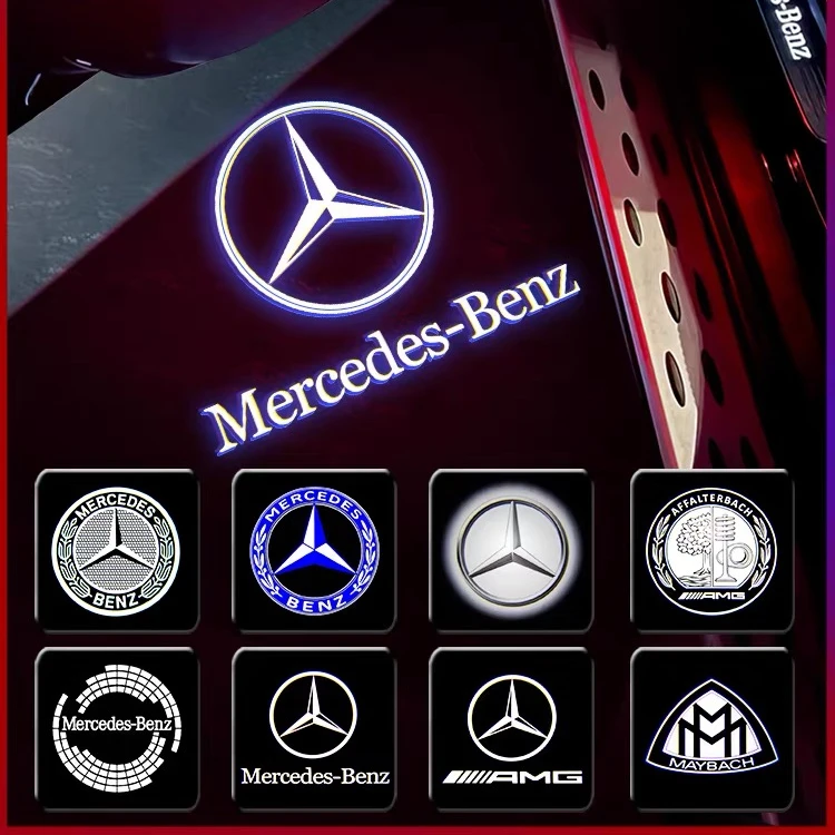 Новинка 2024, лазерный проектор с логотипом для двери автомобиля, привидение, тень, добро пожаловать, проектор для Mercedes Benz CLA C117 C207 AMG CLS C218 W218 A207