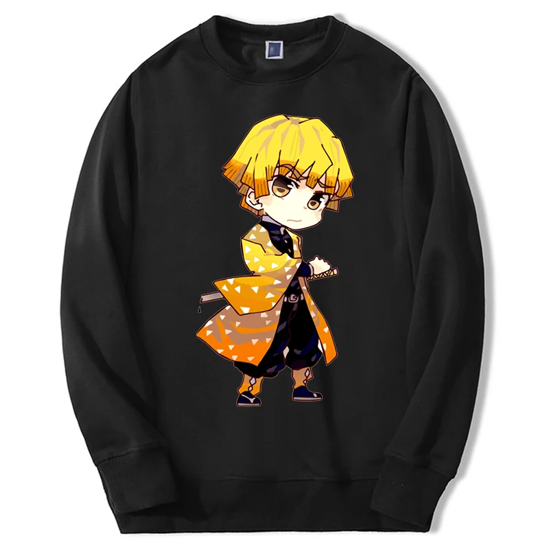 

Autumn Men's Harajuku Fitness Demon Slayer Tanjirou Anime Sweatshirts Hoodies Fleece Zenitsu Sportswear Men Print Anime Hoody