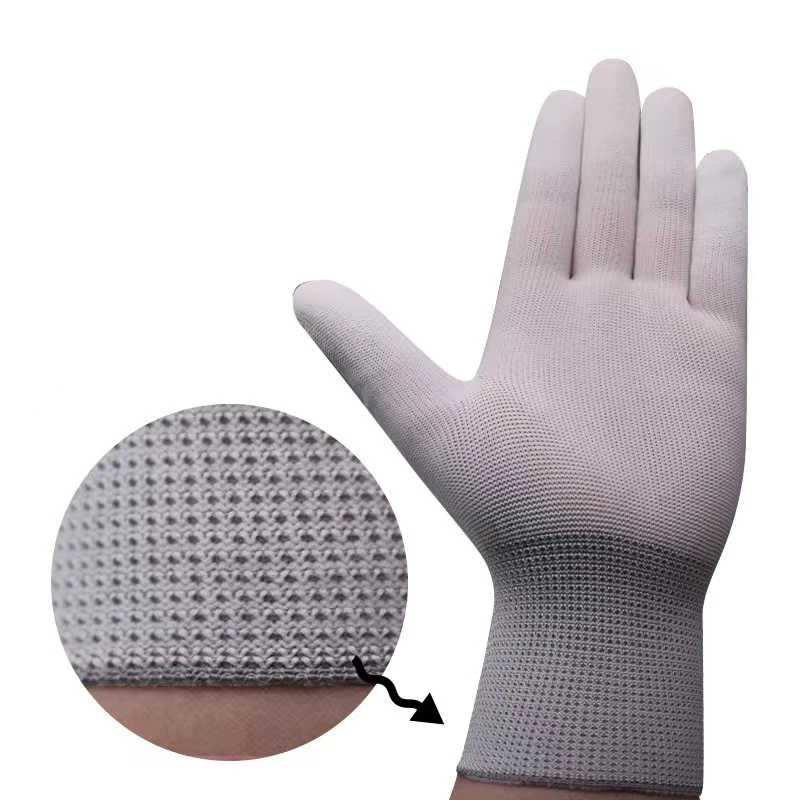 Fingertip PU Coated Anti-static Gloves Antiskid Handwork Industrial Working Protective Gloves Car Window Tint Film Install Glove 4