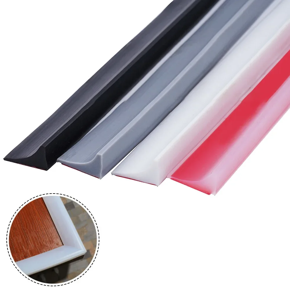 30-100cm Silicone Water Stopper Retaining Strip Seal Strip Shower Dam Flood Barrier Dry/Wet Separation Bathroom Accessories shower water stopper shower water barrier water barrier strip