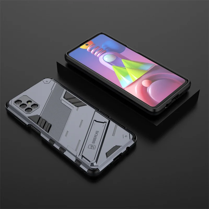 Shock-Resistant Magnetic Armor Phone Cover with Stand Holder