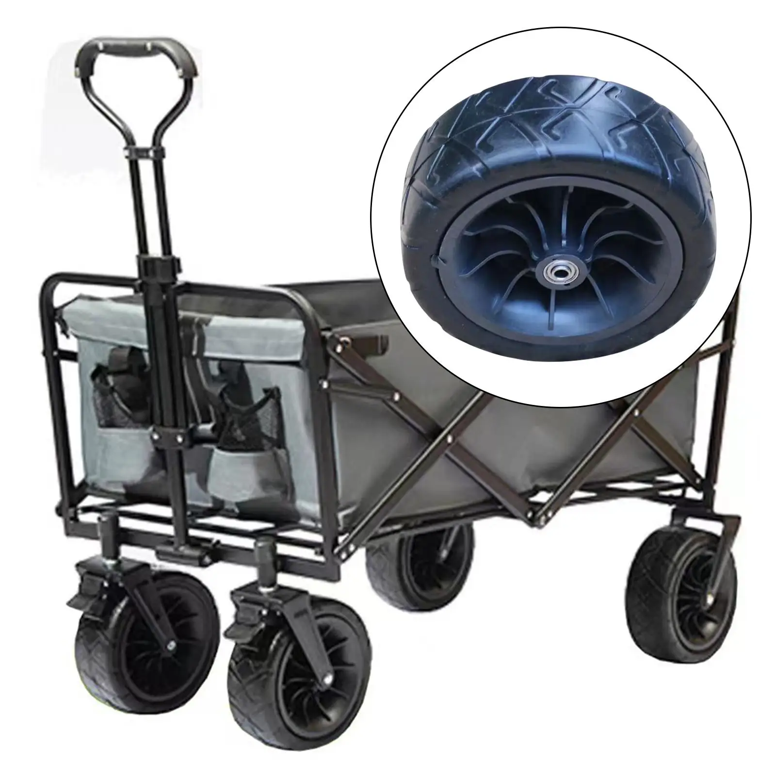 20cm Replacement Wheel for Wagon Garden Cart Shopping Trolley Attachment