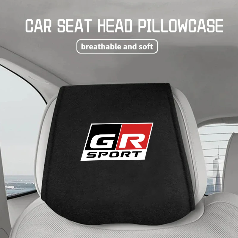 자동차 머리 받침 커버 시트 헤드 베개 목 머리 받침 커버 도요타 GR MN Hilux Aygo TDR Yaris Corolla Rav4 CHR Auris