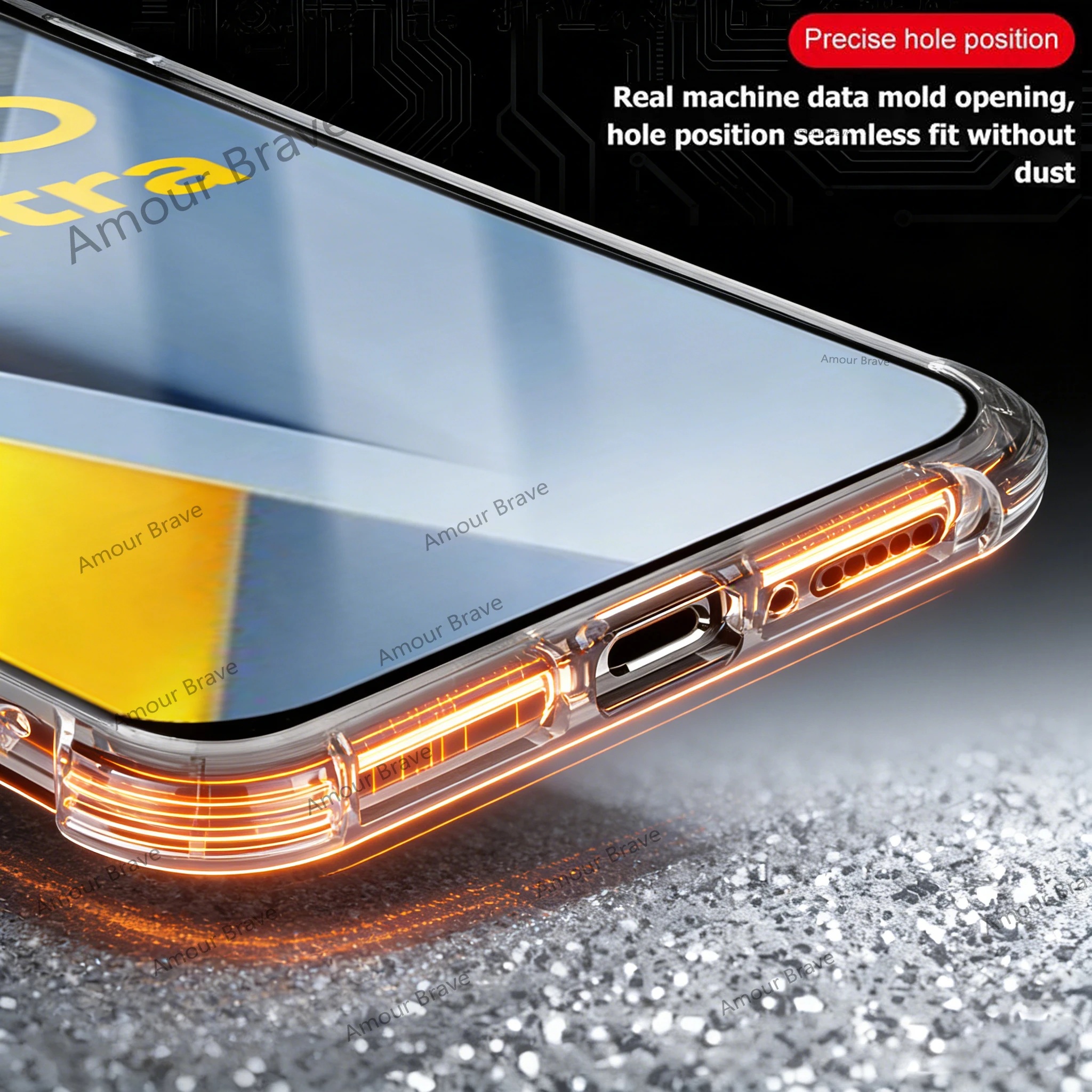 Transparent Shockproof Case - Enhanced Protection