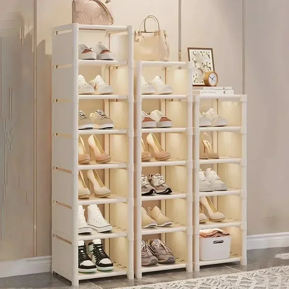 Multiple Layers Shoe Organizer Shoe Rack Organizer Space Saving Rack For Wall Corner Stackable Shelf Adjustable Saving Cabinet