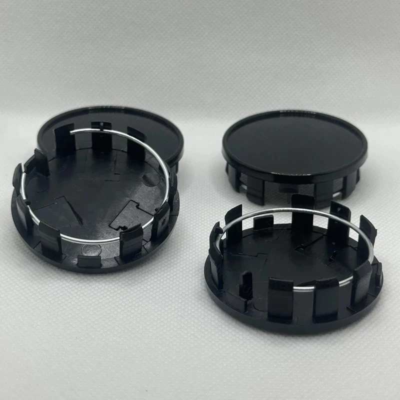 Car Wheel Rim Hub Cap 4Pcs/Set 54mm Black Silver ABS Plastic Dust-proof Covers for Auto Accessories