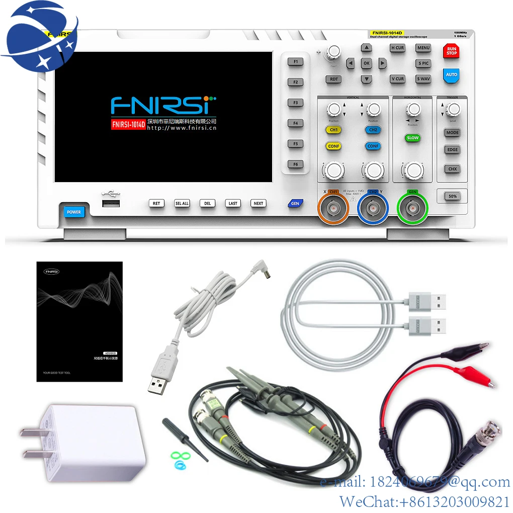 

Yun YiFNIRSI-1014D Digital Oscilloscope 2 In 1 Dual Channel Input Signal Generator 100MHz* 2 Ana-log Bandwidth 1GSa/s Sampling R