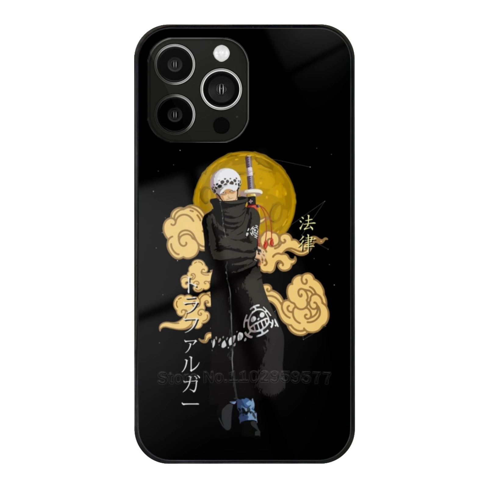 

Trafalgar Law - Tempered Glass Shell For Iphone 13 14 12 11 15 Pro Max Mini 8 7 X Xr Xs Plus Phone Case Trafalgar Law Law