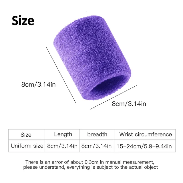 1 PC Towel Sports Wrist bands Tennis Sweat Bands Wrist Guard Basketball Fitness Sweatbands Wrist Wrap Wrist Protection Badminton 6