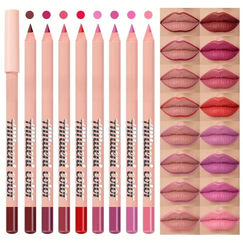 6 Color Waterproof Lip Liner Pencil Long Lasting Natural Lipliner Pen Red Contour Tint Sexy Dark Red Pink Matte Lipstick Pencil