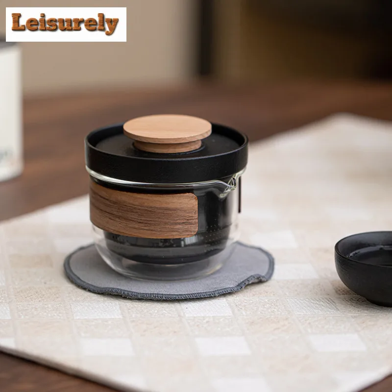 Tea Separation Hand Held Travel Tea Set Kit Vintage 1 Pot 2 Cups Tea Maker Organizer Portable Outdoor Handbag Chinese Tea Set